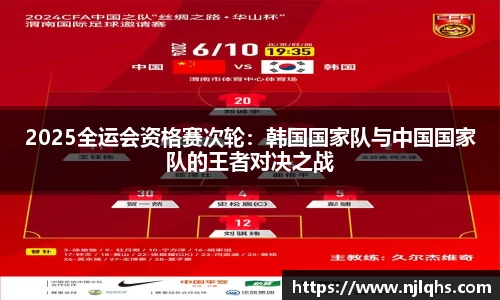 2025全运会资格赛次轮：韩国国家队与中国国家队的王者对决之战